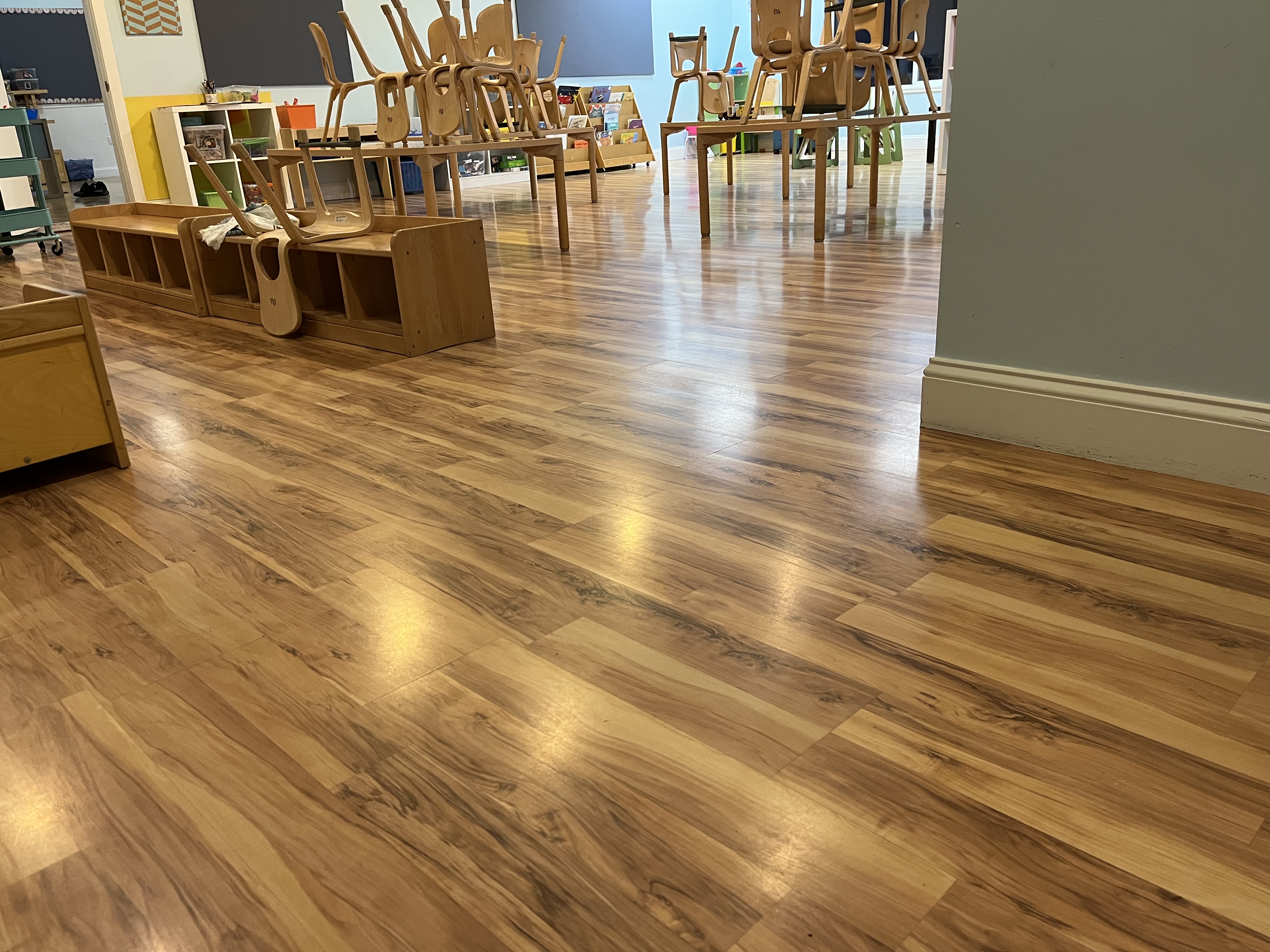 Conference room professionally cleaned by TBM