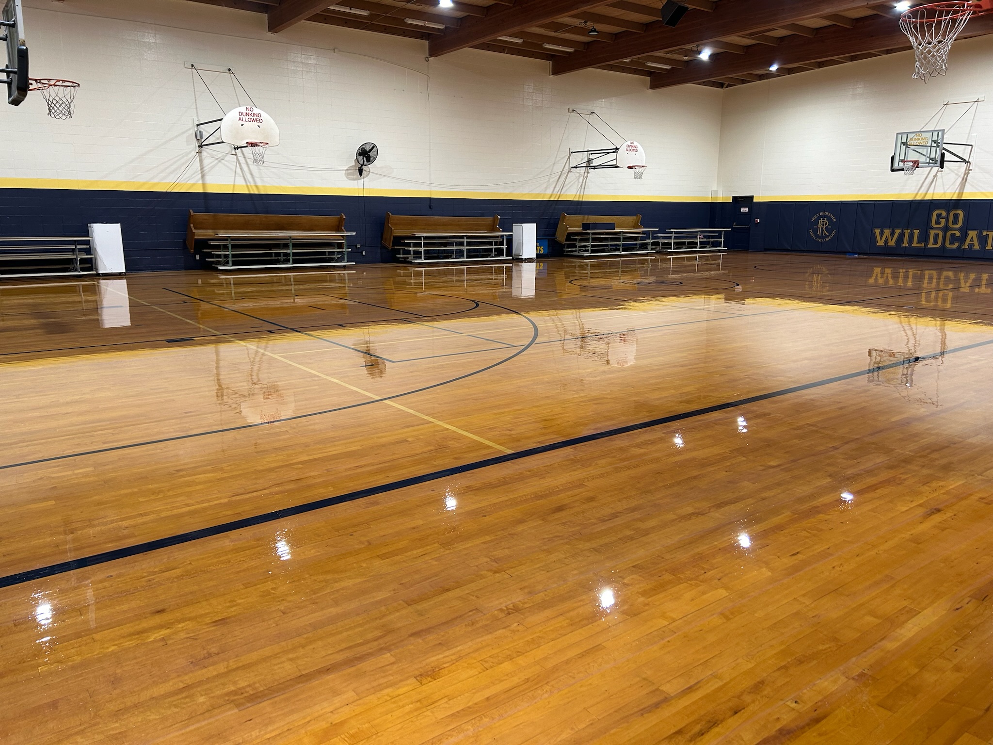 School Gymnasium Floor Refinishing